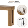 thumbnail image 4 of Gelloan 63" Long Console Table, Wooden Narrow Rectangular Sofa Table Behind Couch, Farmhouse Entryway Table for Entrance, Hallway, Living Room,Light Brown, 4 of 6