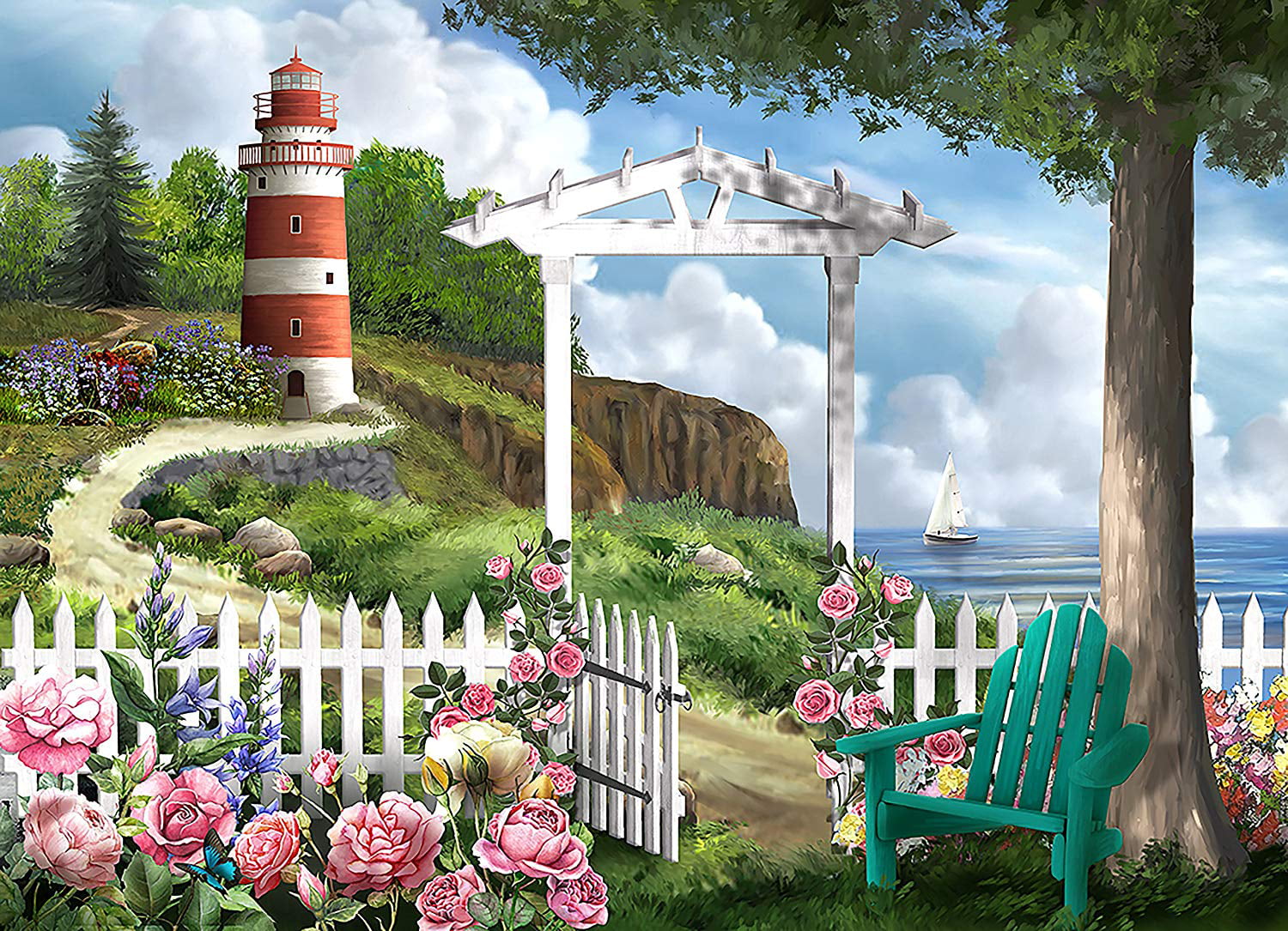 Jigsaw 500 Pieces Pcs Various Scenes Landscapes Buildings Lighthouse Castle BNIB 