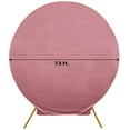 Efavormart 7.5ft Metallic Dusty Rose Soft Velvet Round Backdrop Stand Cover, Fitted Wedding Arch ...