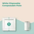 thumbnail image 2 of Watson Distributing 6" Disposable Plate Square Bagasse 400 Count, 2 of 4
