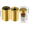 thumbnail image 2 of HSHDLDF 24 Pcs Vis à Équerre en Acier Inoxydable 1/2 Pouces x 1 Pouces, Quincaillerie de Montage à Équerre pour Enseigne Murale, Clou à Équerre pour Verre Publicitaire pour Accrocher Cadre Photo en Acrylique, Or, 2 of 7