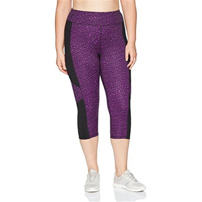 Just My Size 617914194697 Womens Plus Size Active Pieced Stretch Capris
