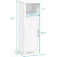thumbnail image 3 of G3C17095LGLACER Small Cabinet, 1 Door & Adjustable Shelf, Multi-Room Storage - Bathroom, Living Room, Kitchen or Entryway, 12 x 12 x 31.5 inches (White), 3 of 7