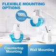 thumbnail image 3 of Automatic Foaming Soap Dispenser 15oz/420ml Foaming Hand Sanitizer Touchless Wall Mount with 4levels Adjustable Free Touch Electric Soap Dispenser Rechargeable with Sensor for Bathroom Kitchen White, 3 of 5