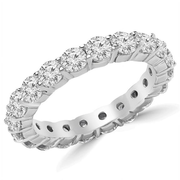 Sterling Silver Moissanite 3.0CT Eternity Band