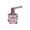 thumbnail image 1 of Brooch Pins, bonitos fideos instantáneos, taza rosa, estilo comida, 1 of 2