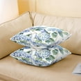 thumbnail image 2 of Ombre Floral Set of 2 Pillow Covers 24x24 Inch,Blue Hydrangea Flowers Cushion Covers,3D Butterflies Throw Pillow Covers,Summer Garden Rustic Theme Decorative Accent Pillow Cases,Bedroom Decor, 2 of 5