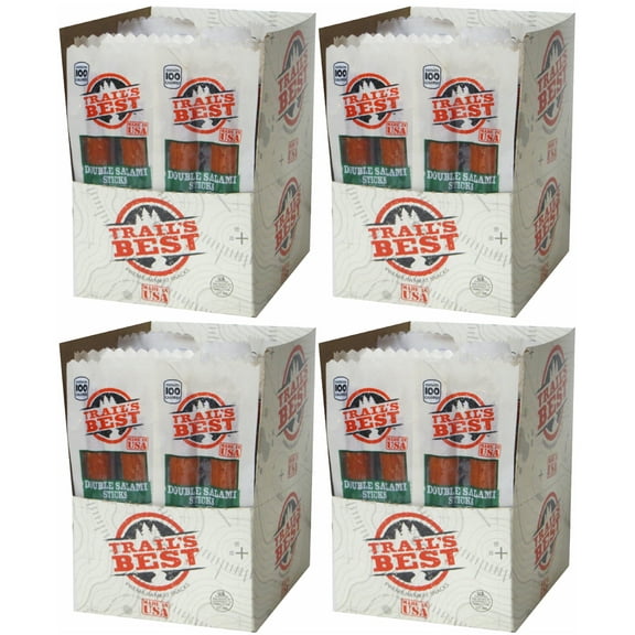Trail's Best 1oz Double Salami 20-ct Boxes - 4 Boxes