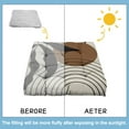 thumbnail image 6 of Striped Floor Pillow 22x22 Inch Square Bohemian Cushion, Vintage Aesthetic, Thick & Supportive for Yoga & Lounge, 6 of 7