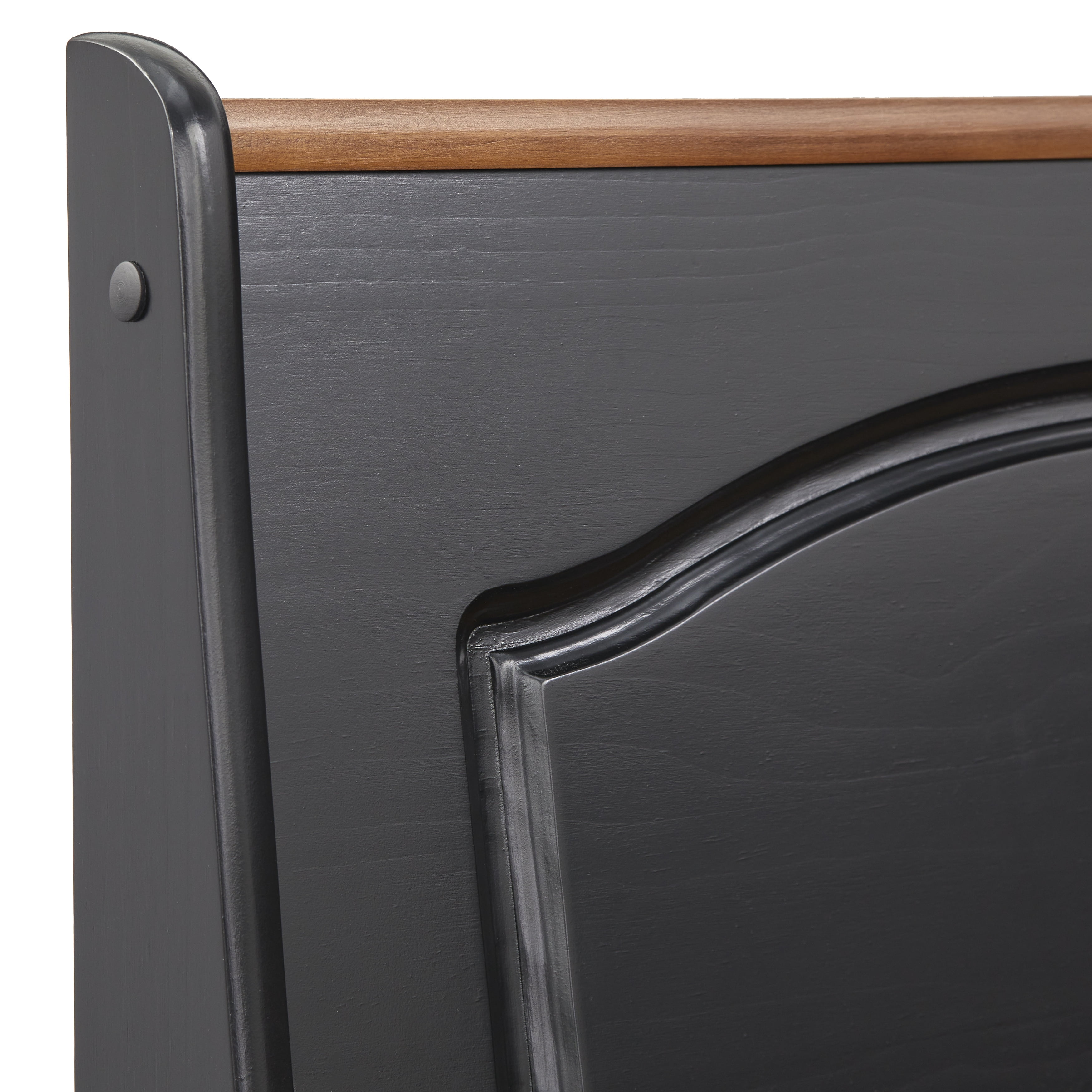 TMS Knox 3-Piece Corner Reversible Indoor Dining Breakfast Nook with Storage, Includes Nook, Table and Bench, Black/Walnut