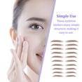 thumbnail image 3 of 6 Pieces Girls Eyebrow Tattoos Stickers Realistic Waterproof Makeup Sticker Girl Cosmetic False Eyebrows Skin Making Up Patch Type 18 Brown, 3 of 6