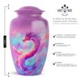 thumbnail image 2 of Dragon Funeral Urn For Human Ashes Large, Blue Urn For Human Ashes Adult Female Mom, 1 Large With Small Urns For Adults Set Of 4, Purple Cremation Urns For Mother And Father, 10&3 Inch, 2 of 7