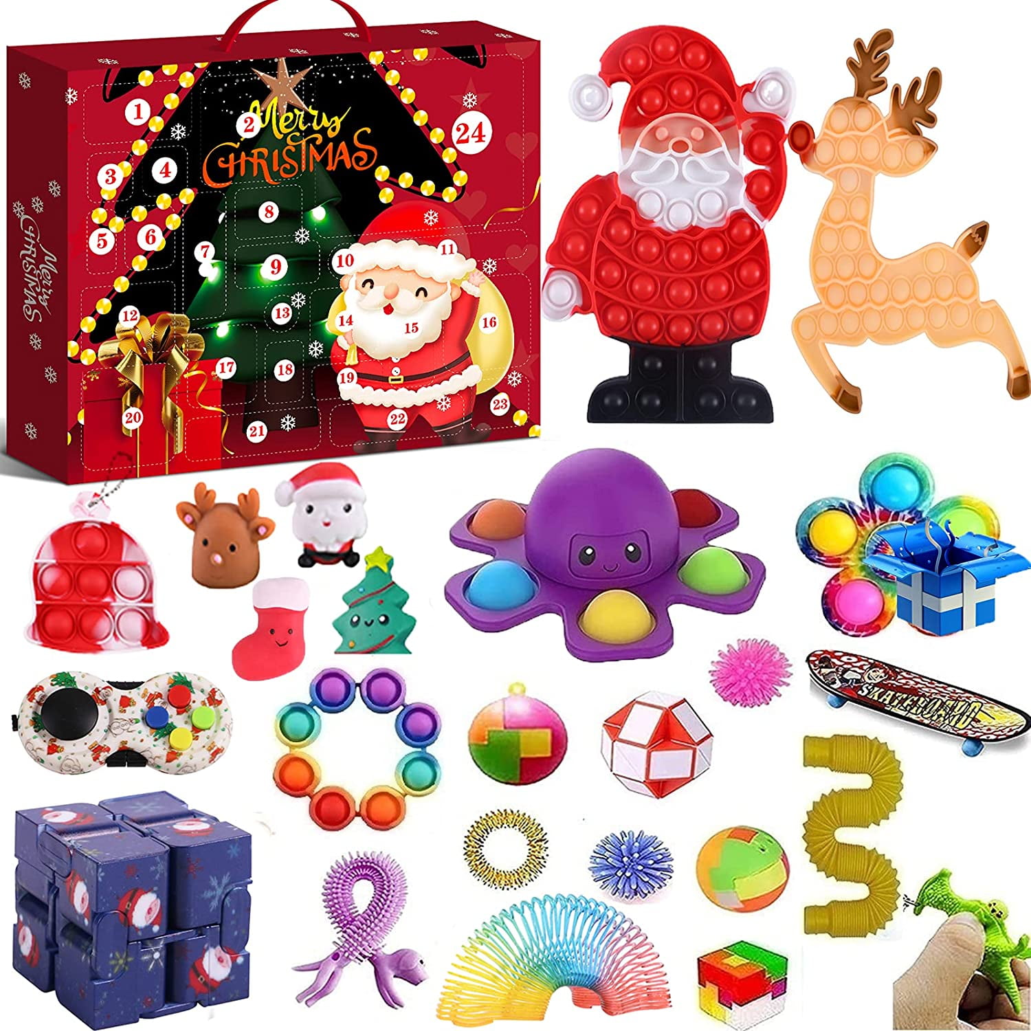 Biekopu Fidget Advent Calendars 2021, Pop Advent Calendars Its Gift for