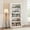 White, variant on Farmhouse 5-Shelf Bookcase, 67.4" Tall Wooden Storage Shelf for Living Room, Home Office & Bedroom