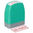 thumbnail image 1 of Sevised Notice Stamp Self Inking Red Ink Office Stamps Pre Inked Message Stamp Refillable Business Stamp, Green, 1 of 7