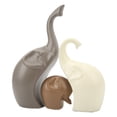 thumbnail image 3 of Elephant Decor,3pcs Ceramic Elephant Bright Elephants Home Decoration Elephant Statue Best in Class, 3 of 9