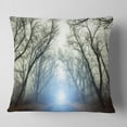 thumbnail image 2 of Designart Blue Light in Foggy Autumn - Landscape Photo Throw Pillow - 18x18, 2 of 5