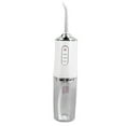 thumbnail image 2 of Irrigador bucal con hilo dental eléctrico, portátil, altamente eficaz, con 4 cabezales reemplazables, recargable por pulsos, para la salud bucal, color blanco, 2 of 10