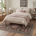 thumbnail image 3 of GENIMO 2'x7' Runner Rug, Machine Washable Non Slip Low Pile Hallway Runner Rug for Kitchen Laundry Room, Vintage Persian Diamond, Muted Brown, 3 of 6