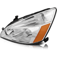 thumbnail image 2 of Titans Motors Headlight Assembly Pair Fits 2003–2007 Honda Accord 2-Door and 4-Door with Chrome Housing and Amber Corner Lamps, 2 of 6