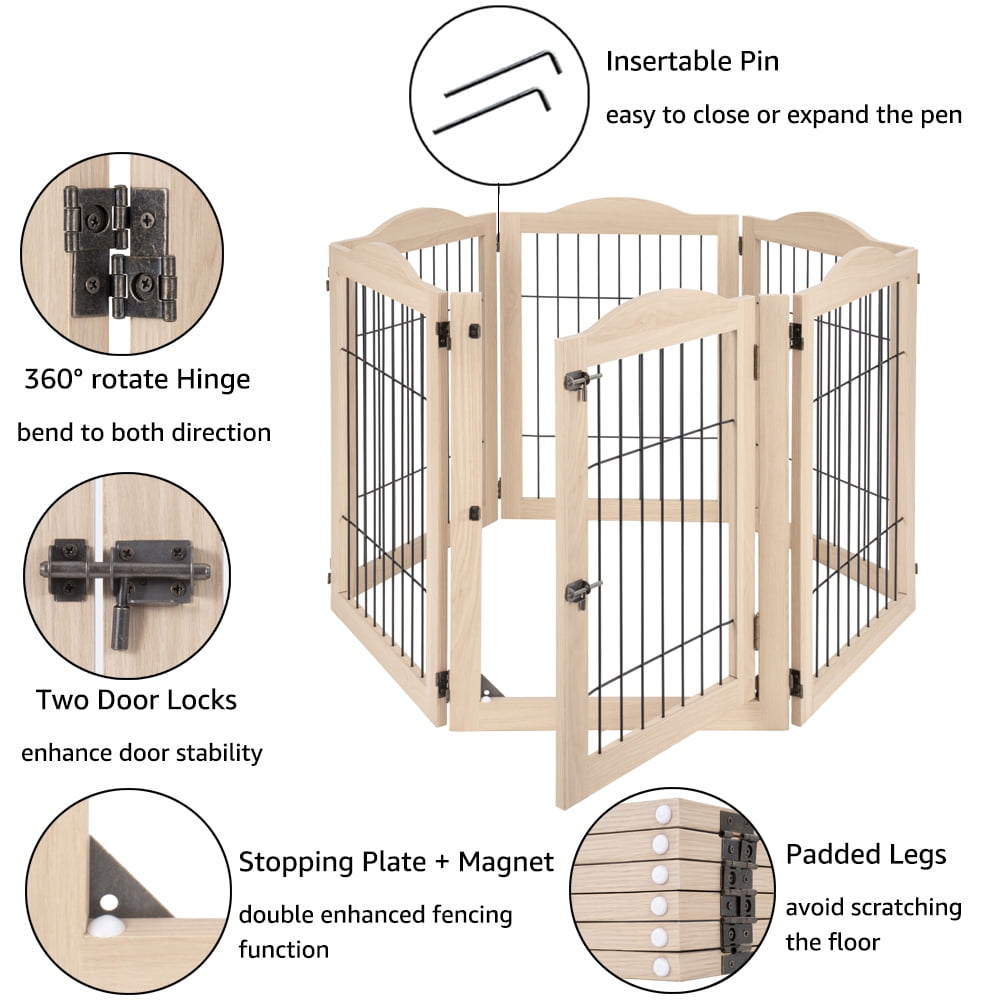 Unipaws 132" Extra Wide Dog Gate and Pet Playpen