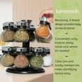 thumbnail image 7 of 16 Jar  Revolving Countertop Spice Rack with Lift & Pour Caps and Spices Included, FREE Spice Refills for 5 Years: Black and Chrome, 7 of 7