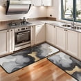 thumbnail image 3 of Kitchen Rugs Sets Of 2,Black Gray Gold Marble Pattern Anti Fatigue Kitchen Mat Rugs Non Slip Washable,Decorative Kitchen Floor Mats for Kitchen,Sink,Laundry,17"x47"+17"x47", 3 of 5