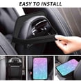 thumbnail image 6 of Bingfone Car Four-Season Universal Armrest Box Mat,Car Armrest Seat Cover Soft Leather Waterproof Armrest Cover Center Console Mat-Multicolor Glitter, 6 of 7