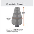 thumbnail image 2 of Weatherproof 210D Oxford Fabric Fountain & Statue Protector Cover - UV Resistant, Windproof, Rainproof with Adjustable Drawstring - Lightweight, Foldable & Easy to Clean - Black, 36x42 inches, 2 of 6