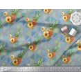 thumbnail image 3 of Soimoi Grey Cotton Duck Fabric Triangle & Pine Fruits Print Sewing Fabric Yard 42 Inch Wide, 3 of 5