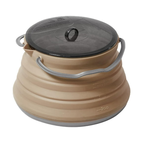 Potes de cocción de campamento plegable Hoja de cocina Ligera de cocina Ligero Tetera de tetera Agua Color de la piel