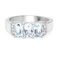 thumbnail image 3 of 1.84 Carat Genuine Blue Topaz and White Topaz .925 Sterling Silver Ring QJ Model, 3 of 3