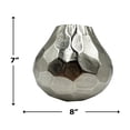 thumbnail image 6 of Bergamo Art 8 inch Wide Decorative Handmade Aluminum Pear Flower Vase, 6 of 6