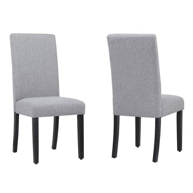 Costaelm Adison Fabric Dining Side Chair 2 Pc Set in Gray