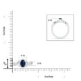 thumbnail image 5 of ANGARA Natural Oval Blue Sapphire Crossover Ring with Diamond Halo in 14K White Gold for Women (Size-6x4mm) | September Birthstone, Anniversary, Jewelry Gift for Women | Natural Blue Sapphire Ring, 5 of 10
