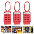 thumbnail image 1 of 6 Holes Tagout Hasp, Security Tagout Lock PP Plastic 3PCS Wear Resistance  for Shutdown Maintenance, 1 of 8