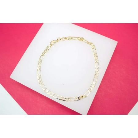 x - 18K Gold Filled Figaro 4mm Anklet (E53)