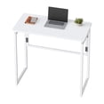 thumbnail image 2 of Foldable Computer Desk, Folding Desk, One-Piece Desktop, Small Folding Craft Table, 31.5 x 15.7 Inches, White, 2 of 8