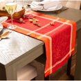 thumbnail image 2 of Damask Wheat Fall Harvest Table Runner - 108" - Red and Orange, 2 of 2
