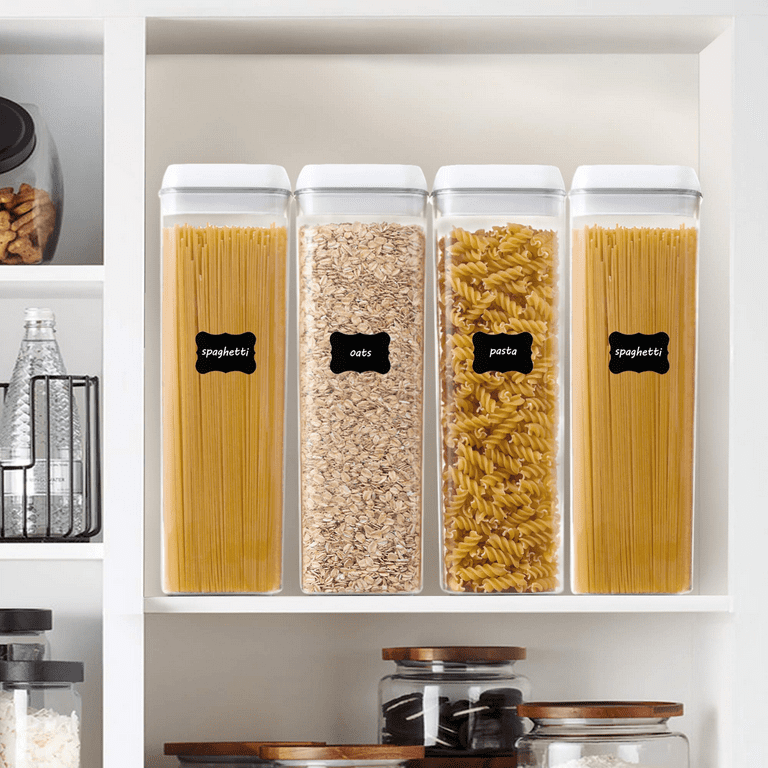 Vtopmart Airtight Food Storage Containers with Lids 4PCS Set 3.2L, Plastic  Spaghetti Container for Pasta organizer, BPA Free Air Tight House Kitchen