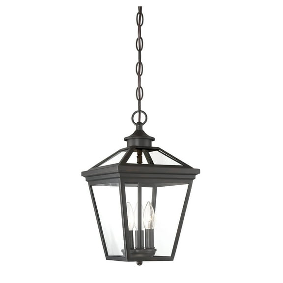 Ellijay 3-Light Outdoor Hanging Lantern in English Bronze