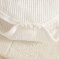 thumbnail image 6 of TOWED22 Baby Girls Clothes Ribbed Romper Bodysuit Pants Headband Set Fall Winter Outfits 3 Piece,3-6 M, 6 of 9