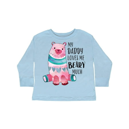 

Inktastic My Daddy Loves Me Beary Much with Cute Bear Gift Toddler Boy or Toddler Girl Long Sleeve T-Shirt