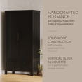 thumbnail image 6 of Maven Lane Vaughn Rustic Wooden Cabinet in Weathered Black Finish, 6 of 7