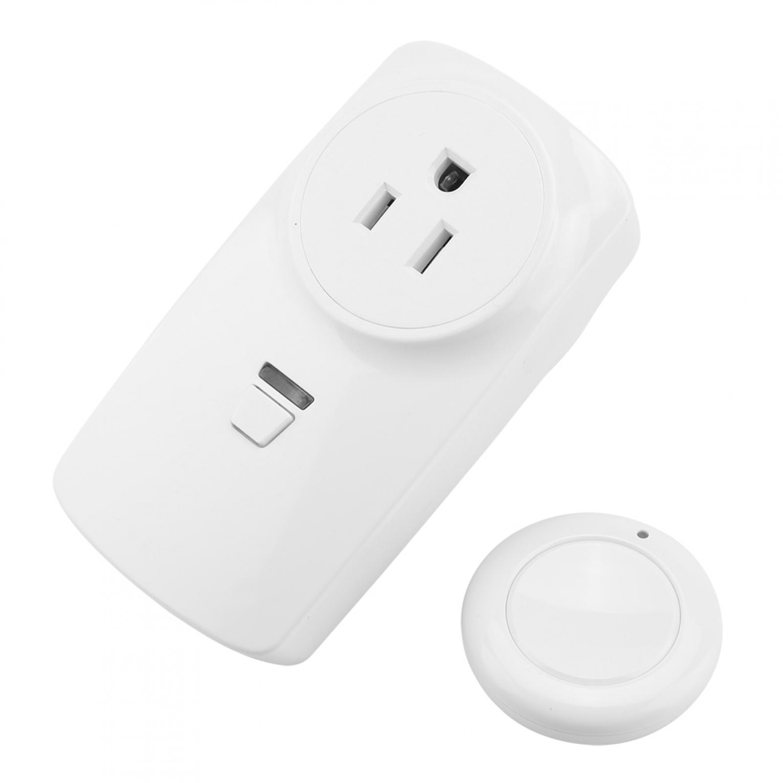 Tebru Household Wireless Remote Control Power Socket Outlet Switch for Lamp US Plug,Remote