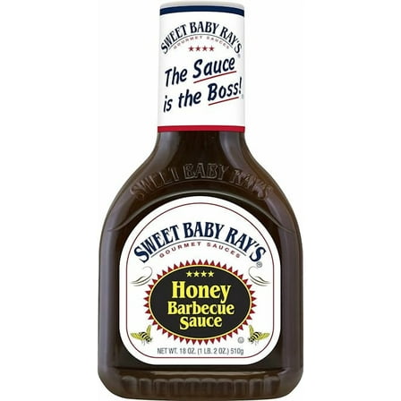 Pack of 2 Sweet Baby Rays Barbecue Sauce, Honey, 18 oz