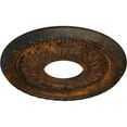thumbnail image 3 of Ekena Millwork 11 3/8"OD x 3 5/8"ID x 7/8"P Palmetto Ceiling Medallion (Fits Canopies up to 4 1/2"), Hand-Painted Rust, 3 of 7