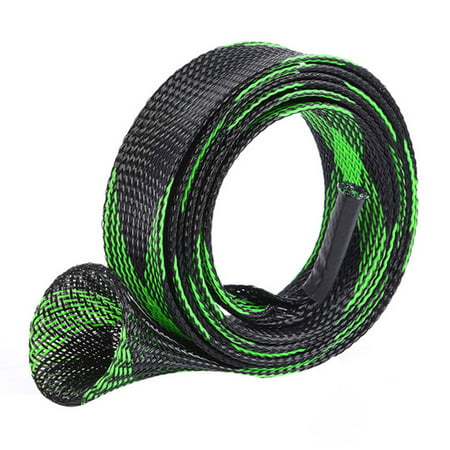 Expanable Fishing Tools Braided Mesh Wrap Casting Fishing Rod Sleeve Cover Pole Glover Protector Bag 35mm * (Best Fishing Rod Sleeves)