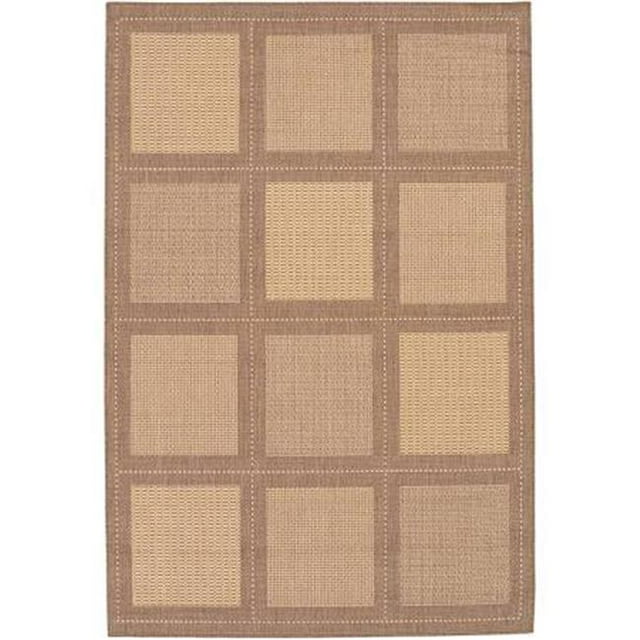 Couristan 10433000023710U 2 ft. 3 in. x 7 ft. 10 in. Recife Summit Rug - Natural & Cocoa