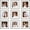 Distressed Gray, variant on 10x10 Picture Frame Set of 9, Display Pictures 8x8 with Mat or 10x10 without Mat, Multi Collage Gallery Square Photo Frames for Wall or Tabletop, Rustic Brown